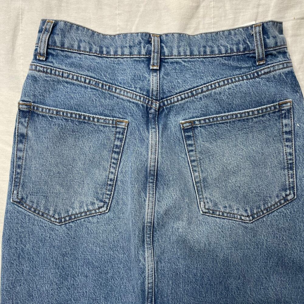 Reformation Nila Long Denim Midi Skirt Size 29 Women's High Waist Organic Cotton - Picture 6 of 8